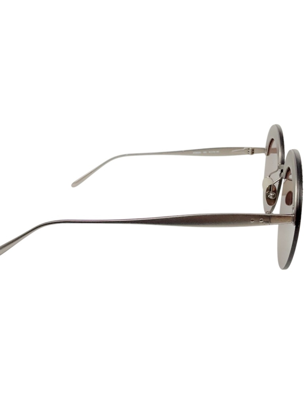 ALAIA BROWN / RUTHENIUM RIMLESS ROUND SUNGLASSES - Picture 2 of 9